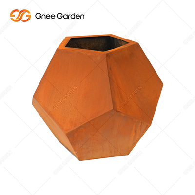 OEM ODM Dekoratif Corten Steel Garden Planters Corten Plant Pot antiwear