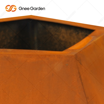OEM ODM Dekoratif Corten Steel Garden Planters Corten Plant Pot antiwear