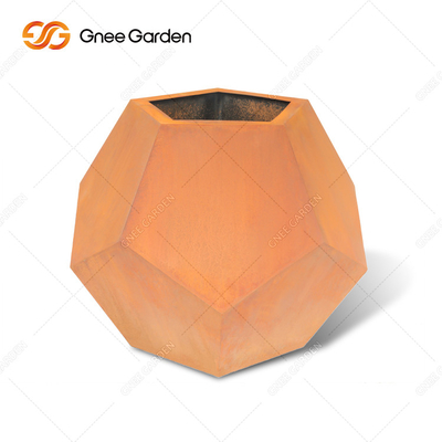 OEM ODM Dekoratif Corten Steel Garden Planters Corten Plant Pot antiwear