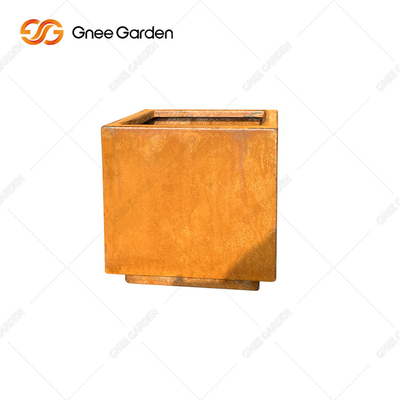 Taman Corten Steel Rustic Pekebun Logam Luar Ruangan Besar Square