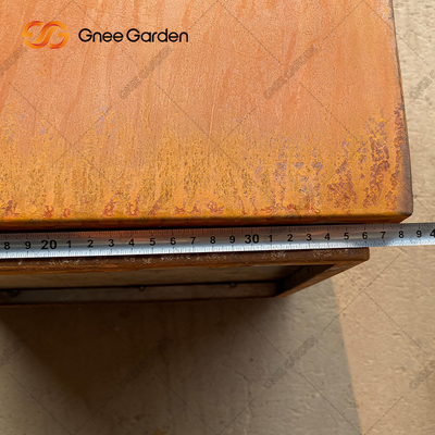 Corten Steel Rectangular Flower Pot Metal Rusty Nursery Planter Tebal 2mm
