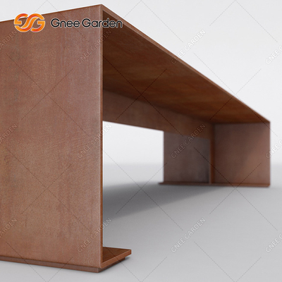 Ketebalan 1.5mm Outdoor Metal Furniture Bangku Baja Luar Ruangan Corten Steel