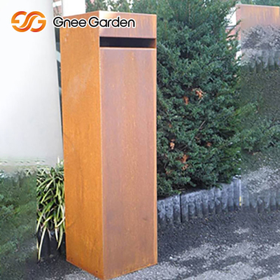 1000*800mm Free Standing Outdoor Metal Furniture Kotak Surat Baja Berkarat