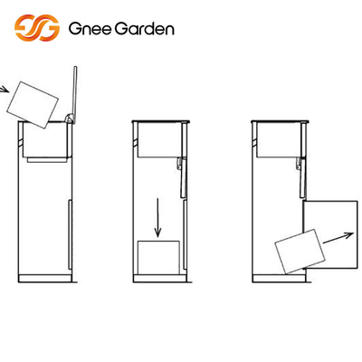 Disesuaikan Corten Steel Outdoor Metal Furniture Kotak Surat Baja Vertikal