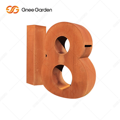 400mm Corten Steel Free Standing Letter Box Luar Ruangan Untuk Layanan Pos