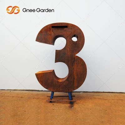950mm Tinggi Berkarat Corten Steel Letter Box Outdoor Metal Drop Box