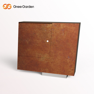 Kotak Surat Baja Corten Luar Tahan Karat Desain Antik 1000 * 800mm