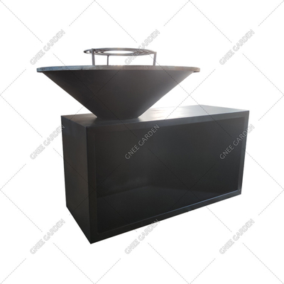 Modular Corten Steel Outdoor Cooking Grills 3mm Tebal Pengapian Elektronik
