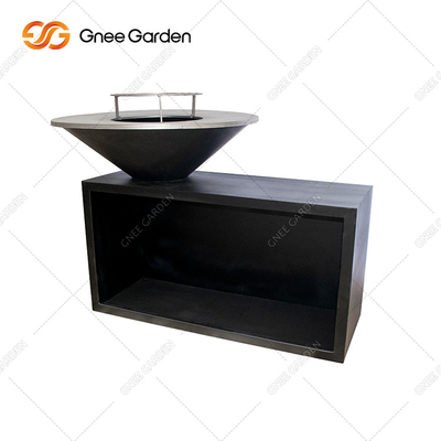 Modular Corten Steel Outdoor Cooking Grills 3mm Tebal Pengapian Elektronik