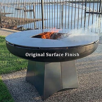 Corten Steel KD Outdoor BBQ Fire Pit Round Pra Berkarat