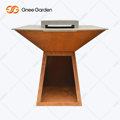 Garden Outdoor Teppanyaki Bbq Grill Ukuran Besar Multifungsi Dengan Langkan Memasak