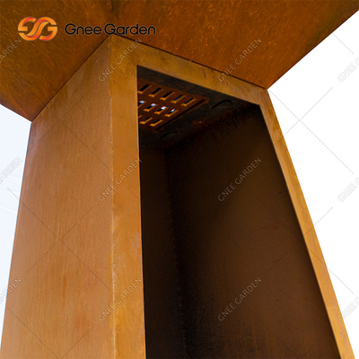 Sesuaikan Corten Steel Cooktop Grill Fire Pit Outdoor BBQ