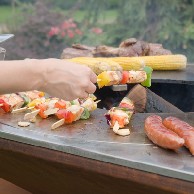 Corten Steel Outdoor Fire Pit Steel BBQ Grill Terbakar Untuk Piknik Berkemah