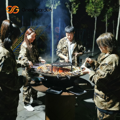 Metal Garden Corten Steel Outdoor BBQ Charcoal Grill Pra Berkarat