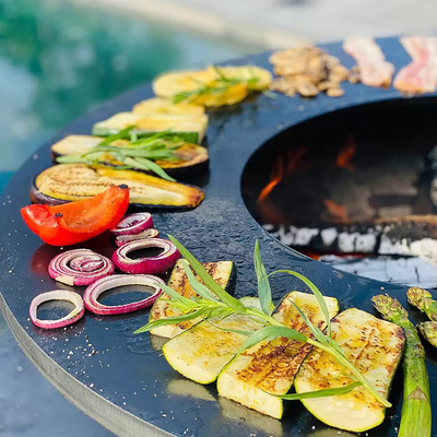 Metal Garden Corten Steel Outdoor BBQ Charcoal Grill Pra Berkarat
