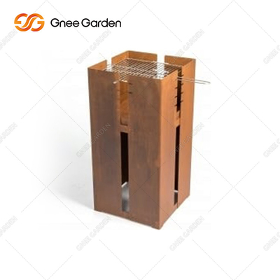Pembakaran Kayu Logam Open Fire Pit Barbecue Grill Untuk Memasak di Luar Taman