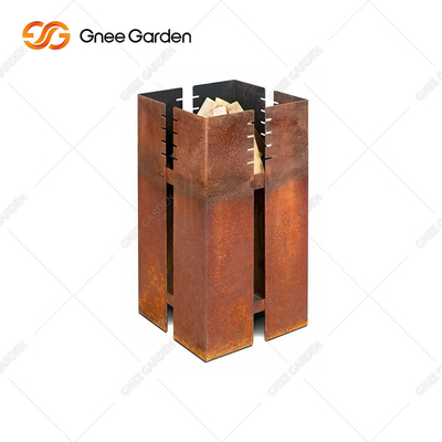 Corten Steel Bbq Charcoal Grill Table Ketebalan 3mm