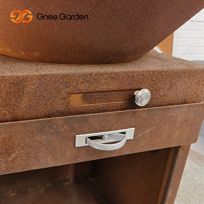 Memasak di Luar Ruangan BBQ Grill Heavy Duty Antique Fire Pit Corten Metal Barbecue