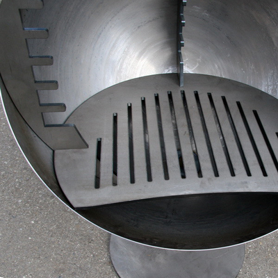 Gnee Garden Windproof Adjustable Fire Pit Grill 110cm Tinggi Untuk Barbekyu