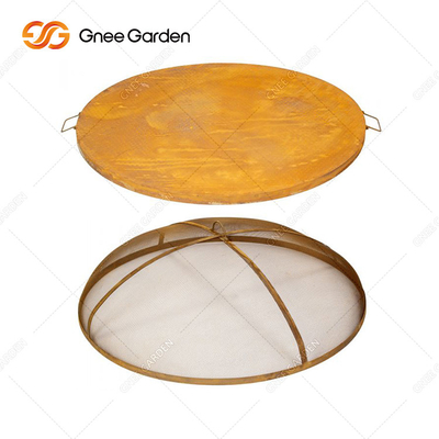 Corten Steel Metal Camping Rusty Barbecue Grill untuk Memasak Sayuran di Luar Ruangan