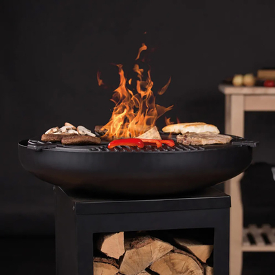 Outdoor Hitam Kompor Barbekyu Arang BBQ Grill Patio Camping