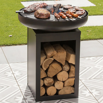 Corten Steel Arang Rumah Barbeque Grill Perapian Halaman Belakang