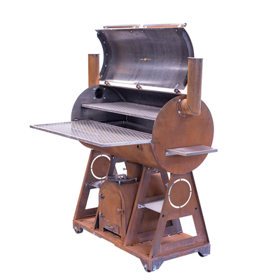 Outdoor Corten Steel Fire Pit BBQ Camping Cooking Stove With Cooking Grill
