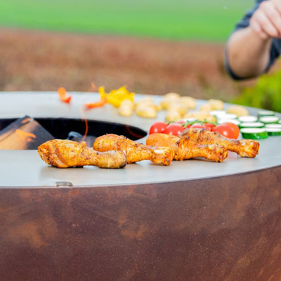 Corten Steel Garden Antique Fire Pit Karat BBQ Pit 31.5&quot;