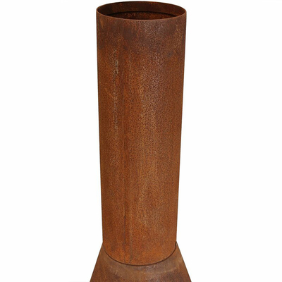 Dekorasi Corten Steel Garden Treasure Fire Pit Ukuran Khusus