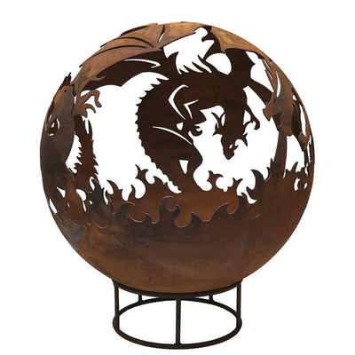Khas Corten Steel Rusty Metal Heater Fire Pit Ketebalan 5mm