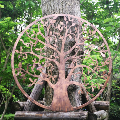 61.5 Cm Bronze Tree Of Life Metal Garden Wall Art Untuk Rumah
