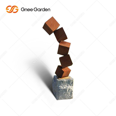 3mm Tebal Besar Abstrak Patung Taman Logam Pedesaan Corten Steel