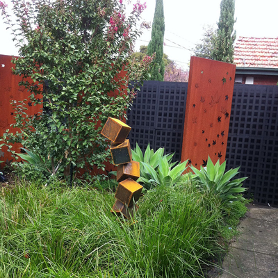 3mm Tebal Besar Abstrak Patung Taman Logam Pedesaan Corten Steel