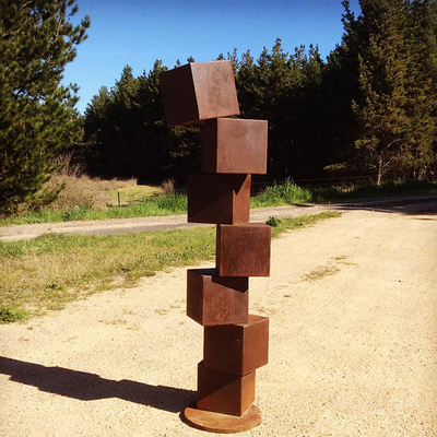 3mm Tebal Besar Abstrak Patung Taman Logam Pedesaan Corten Steel