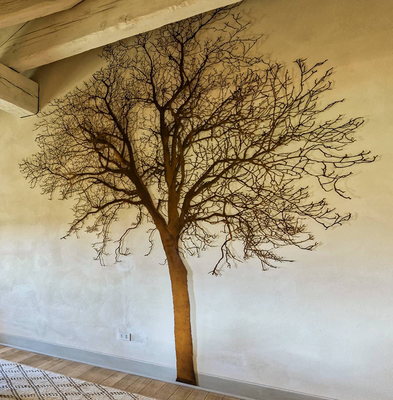 Corten Steel Rusted Lifelike Outdoor Metal Tree Sculpture Dekoratif