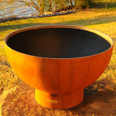 Firepits Potong Laser yang Dapat Disesuaikan Portable Corten Steel Fire Pit Outdoor Prerusted