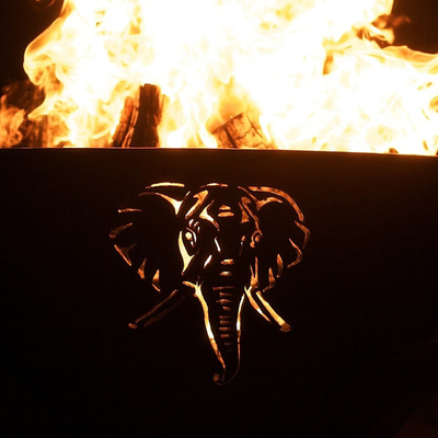 58 Inch Outdoor Corten Steel Fire Pit Pra Berkarat Untuk Taman