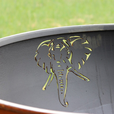 58 Inch Outdoor Corten Steel Fire Pit Pra Berkarat Untuk Taman