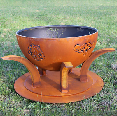 58 Inch Outdoor Corten Steel Fire Pit Pra Berkarat Untuk Taman