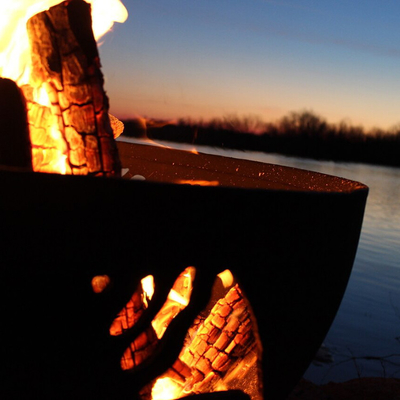 Corten Steel Fire Pit Laser Cut Animal Fire Pit Camping Wood Burning Api Unggun