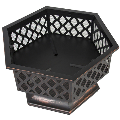 Outdoor Garden Steel Fire Pit Dekorasi Portabel Kayu Pembakaran Api Pit