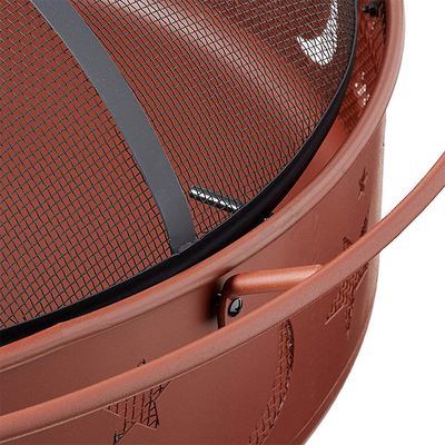 Lubang Api Baja Stamping Baja Disesuaikan Corten Steel Firebowl Ketebalan 3mm