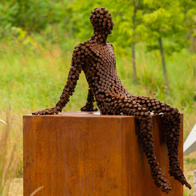 Gnee Garden Weathering Steel Dekoratif Metal Yard Art Outdoor