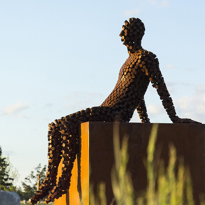Gnee Garden Weathering Steel Dekoratif Metal Yard Art Outdoor