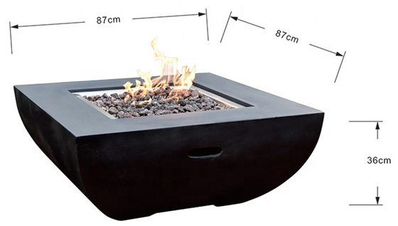 Patio 3mm Propane Gas Fire Pit Weathering Steel Fire Pit ketahanan aus