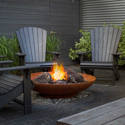 Patio Outdoor Garden Corten Steel Fire Bowl Pit Pembakaran Kayu Berat Karat Besar
