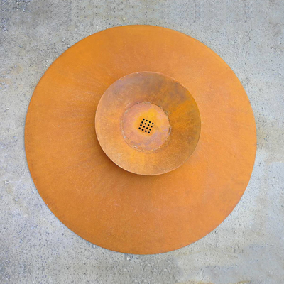 Outdoor Corten Steel Fire Pit Rusty Burner Outdoor Untuk Halaman Belakang
