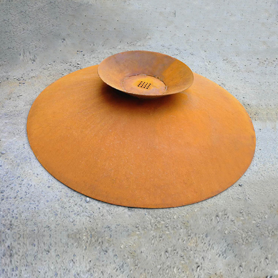 Outdoor Corten Steel Fire Pit Rusty Burner Outdoor Untuk Halaman Belakang