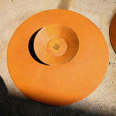 Outdoor Corten Steel Fire Pit Rusty Burner Outdoor Untuk Halaman Belakang