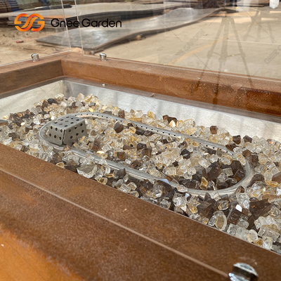 Outdoor Camping Fire Pit Api Unggun Besar Kompor Kayu Corten Steel Firepit